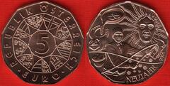  Austrija 5 euro 2014 "New Year Coin"  UNC 