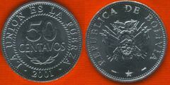  Bolivija 50 centavos 2001 km#204 UNC 