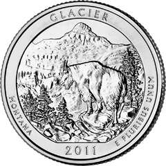  JAV 1/4 dollar 2011 P "Glacier" UNC 