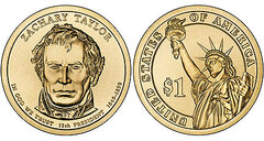  JAV 1 dollar 2009 P "Zachary Taylor" UNC 