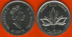  Kanada 25 cents 2000 km#377 "Harmony" UNC 