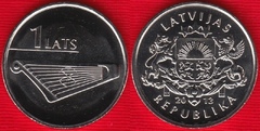  Latvija 1 lats 2013 "Kanklės" UNC 