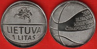  Lietuva 1 litas 2011 km#177 "Krepšinis" UNC 