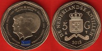  Nyderlandų Ant. 5 gulden 2013 "Curacao flag" UNC 