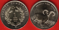  Turkija 1 lira 2015 "Mouflon" BiM. UNC 