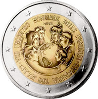  Vatikanas 2 euro 2015 "Meeting of Families" UNC 