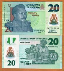  Nigerija 20 Naira 2018m. P34 UNC 