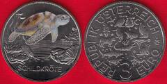  Austrija 3 euro 2019 "Turtle - Vėžlys" UNC 