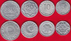  Azerbaidžanas 4 m. rink. 5-50 qəpik 1992-93 XF-UNC 