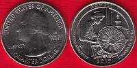  JAV 1/4 dollar 2019 D "Lowell, MA" UNC 