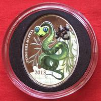  Niue 1 dollar 2013 "Chinese Snake" Spalv. Ag PROOF 