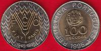  Portugalija 100 escudos 1995 km#678 "FAO" BiM. UNC 