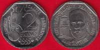  Prancūzija 2 francs 1995 km#1119 "L. Pasteur" UNC 