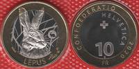  Šveicarija 10 francs 2020 "Hare, Lepus" BiM. UNC 