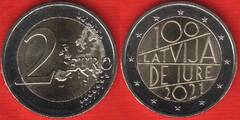  Latvija 2 euro 2021 "De Iure" UNC 