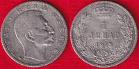  Serbija 1 dinar 1915 km#25 "Petar I" Ag 