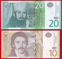  Serbija 2 bankn.: 10-20 dinara 2013 P-54;55 UNC 