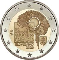  Slovakija 2 euro 2020 "Narystė OECD" UNC 