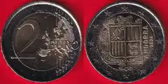  Andora 2 euro 2024 km#527 BiM. UNC 