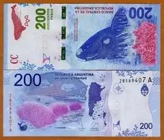  Argentina 200 Pesos 2016m. P364 UNC 