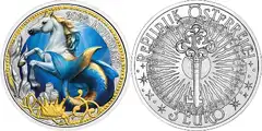  Austrija 3 euro 2026 "Seahorse" Spalv. UNC 