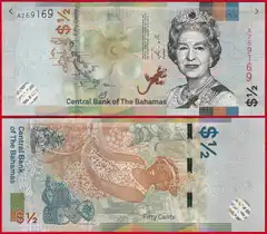 Bahamos 50 cents 2019 P-WA77 UNC