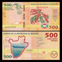  Burundis 500 Francs 2015m. P50 UNC 