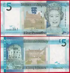  Džersis 5 pounds (livres) 2010 P-33 UNC 