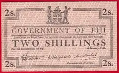  Fidžis 2 shillings 1942 P-50 UNC 