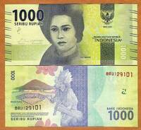  Indonezija 1000 Rupiah 2017m. P-154 UNC 