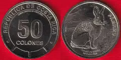  Kosta Rika 50 colones 2023 (2026) "Zuikis" UNC 