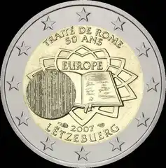  Liuksemburgas 2 euro 2007 "TOR" UNC 