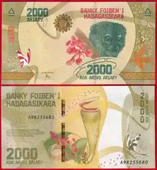  Madagaskaras 2000 ariary 2017 P-101 UNC 