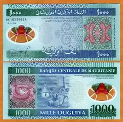  Mauritanija 1000 Ouguya 2014m. P-19 UNC 