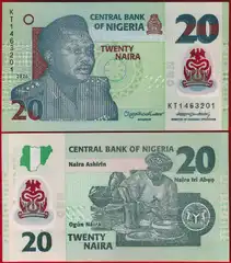  Nigerija 20 naira 2026 P-34 Polymer UNC 