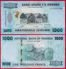  Ruanda 1000 francs 2019 P-39 UNC 