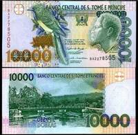  San Tomė ir Prinsipė 10000 Dobras 1996m. P66a Unc 