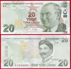  Turkija 20 lira 2009 P-224 UNC 