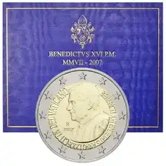  Vatikanas 2 euro 2007 "Pope Benedict XVI" UNC 