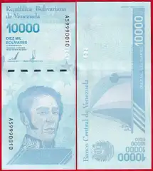  Venesuela 10000 bolivares 2019 P-109 UNC 