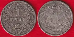  Vokietija 1 mark 1903 J km#14 Ag 