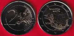  Malta 2 euro 2026 "City Valletta" UNC 