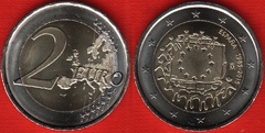  Ispanija 2 euro 2015 "Flag - Vėliava" UNC 