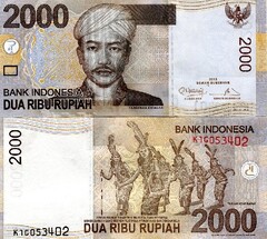  Indonezija 2000 Rupiju 2014m. P148 UNC 