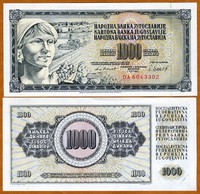  Jugoslavija 1000 Dinara 1981m. P92d UNC 