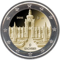  Vokietija 2 euro 2016 A "Dresden" UNC 