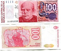  Argentina 100 Australes 1985m. P327c UNC 