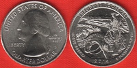  JAV 1/4 dollar 2016 D "Theodore Roosevelt" UNC 