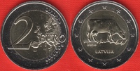  Latvija 2 euro 2016 "Karvė" UNC 