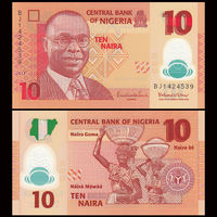  Nigerija 10 Naira 2013m. P39 UNC 